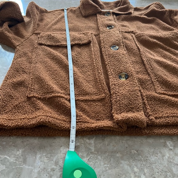 Peach Love rust color oversize long sleeve jacket size small - Picture 8 of 9